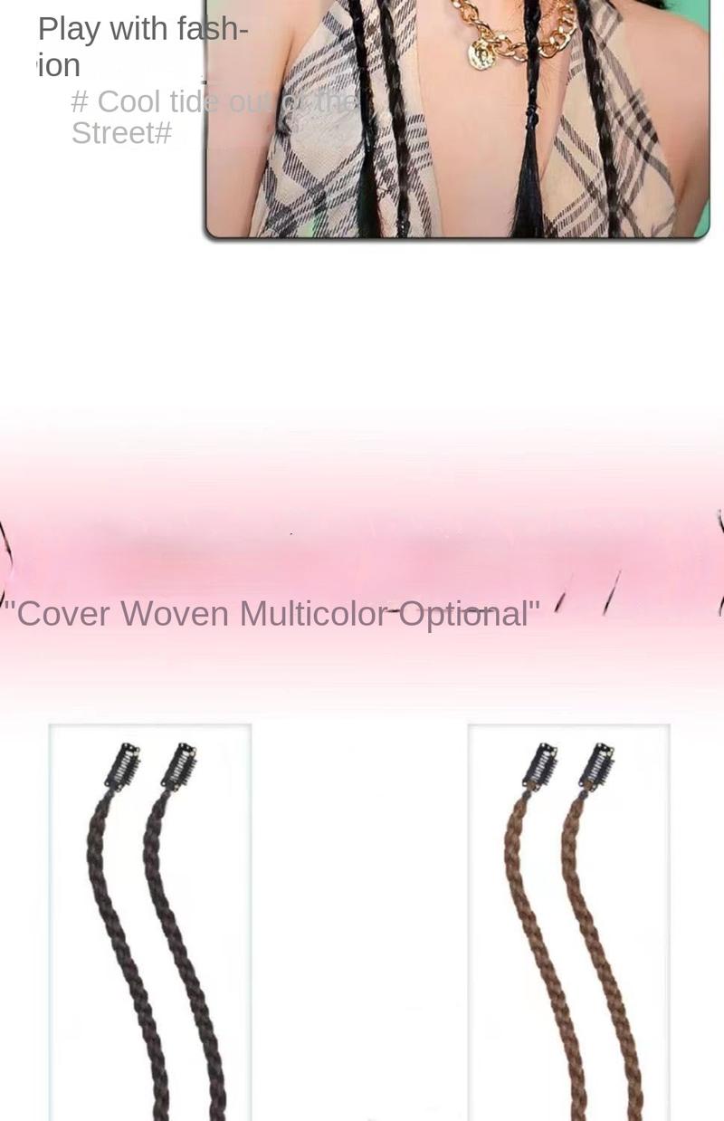 Product Introduction of New Boxing Braid Spice Girls in Hot Net Red Same style Fried Dough Twists Braid Ponytail Hair Ornament 1