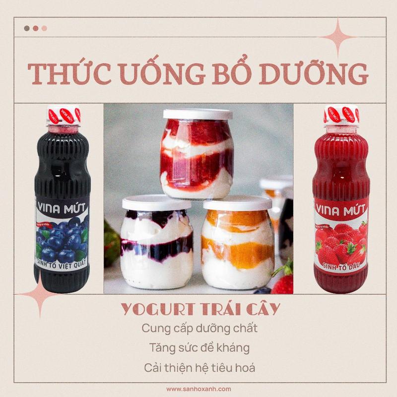 [Chai 120ml] Sinh Tố Vina Mứt Đủ Vị làm Panacotta, sinh tố, trà trái cây,.. 1