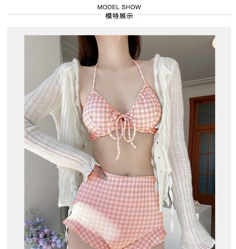 Product Introduction of Áo Tắm, Bộ Hai Mảnh, Dành Cho Bé Gái Và Phụ Nữ, Phong Cách Mùa Hè, Bikini Kẻ Sọc Ngọt Ngào Và Tự Nhiên, Bikini, Gợi Cảm, Thích Hợp Cho Mùa Xuân, Phong Cách Bồn Tắm Mùa Hè Pháp Sport 3