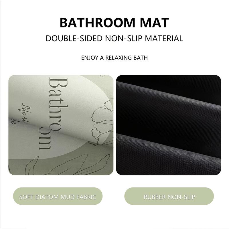 Product Introduction of Bathroom Mat, 3 Counts/set Non-slip Toilet U-shape & Rectangle Bathroom Mat, Soft Absorbent Bath Mat, Bathroom Accessories, Home Decor, Restroom Bathroom Supplies 5