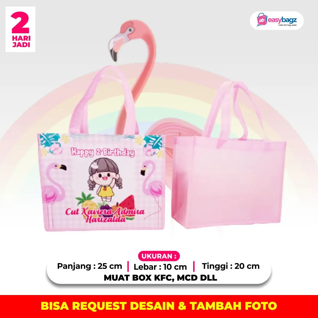 (50 pcs) Tas souvenir Ulang tahun Anak model Landscape