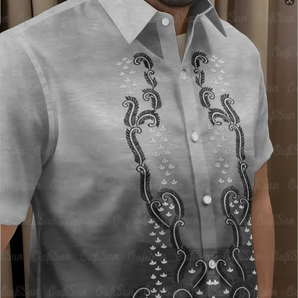 Fashion Barong Tagalog For Men Modern Short Sleeve Barong For Men Asean  Attire For Men Shirts Vintage Formal Attire Men Casual Shirt For Men Formal  Summer Shirt For Men