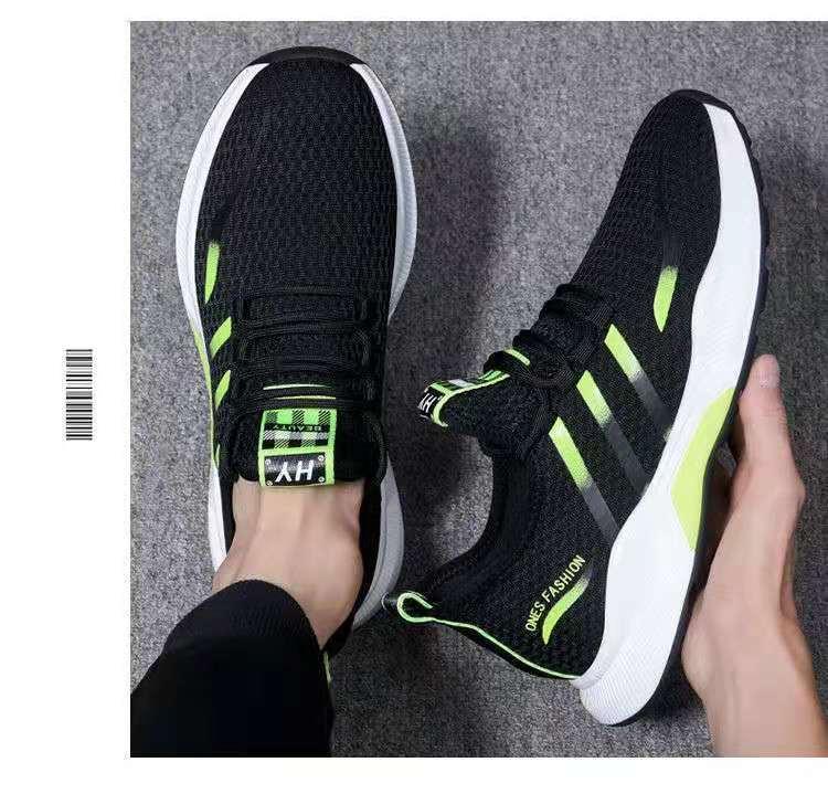 Product Introduction of Trendy Shoes New Autumn Breathable Flyknit Mesh Internet Celebrity Trendy Shoes Korean Version Men's Sports Casual Comfortable Running Shoes 1