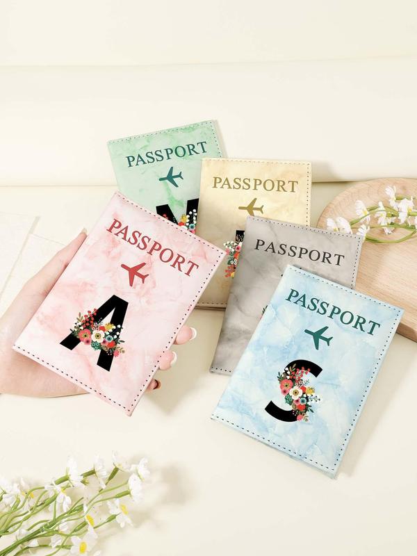Letter Pattern Passport Case, Lightweight & Portable Passport Holder, Multi-functional Passport Case for Men & Women, Travel Accessories 4