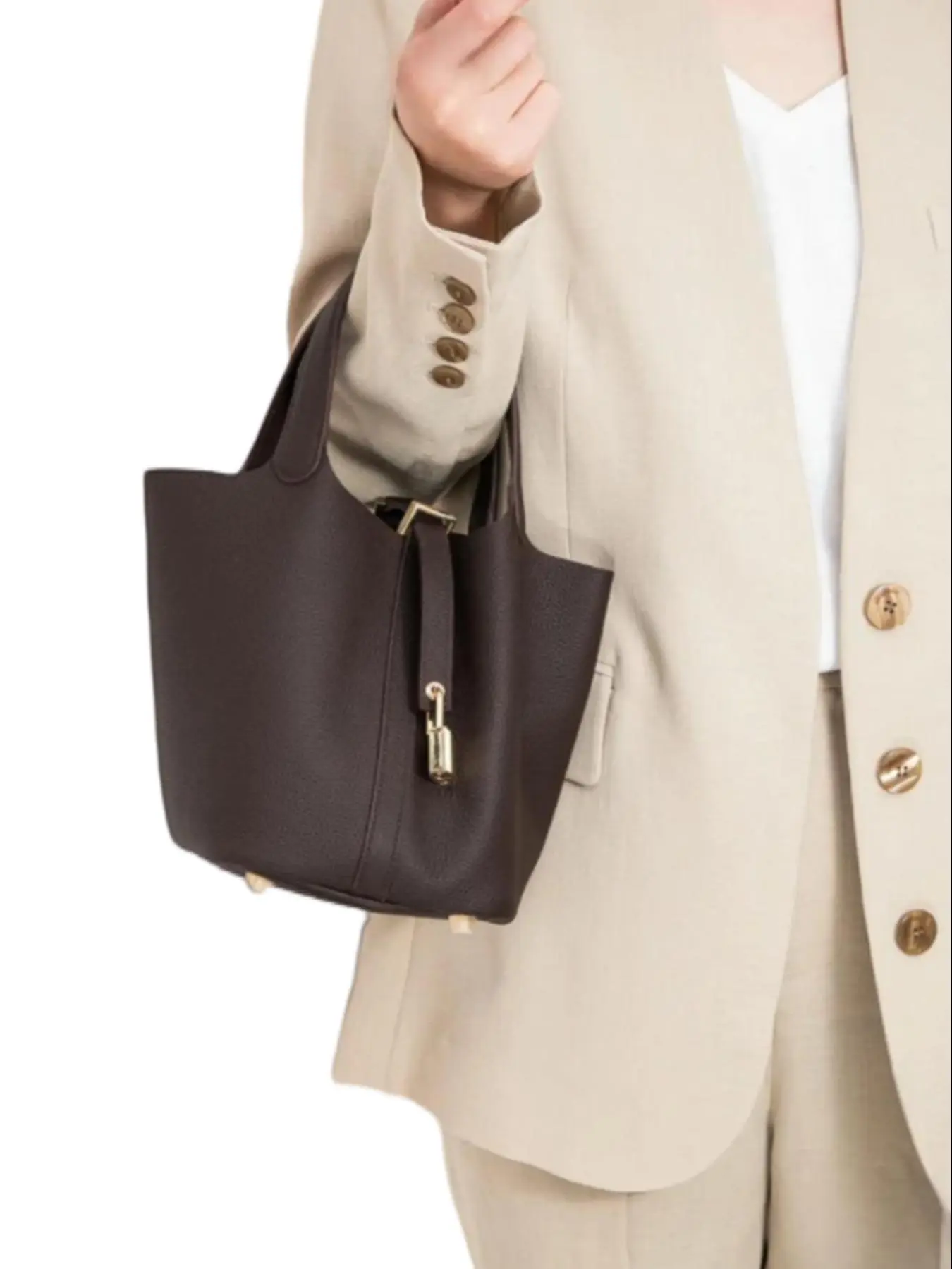 Women's Fashionable Solid Color Bag, Casual Versatile Commuter Style Handbag, Trendy High-quality Daily Commuting Bag, Girl Fashionable Bag, Leather Satchel