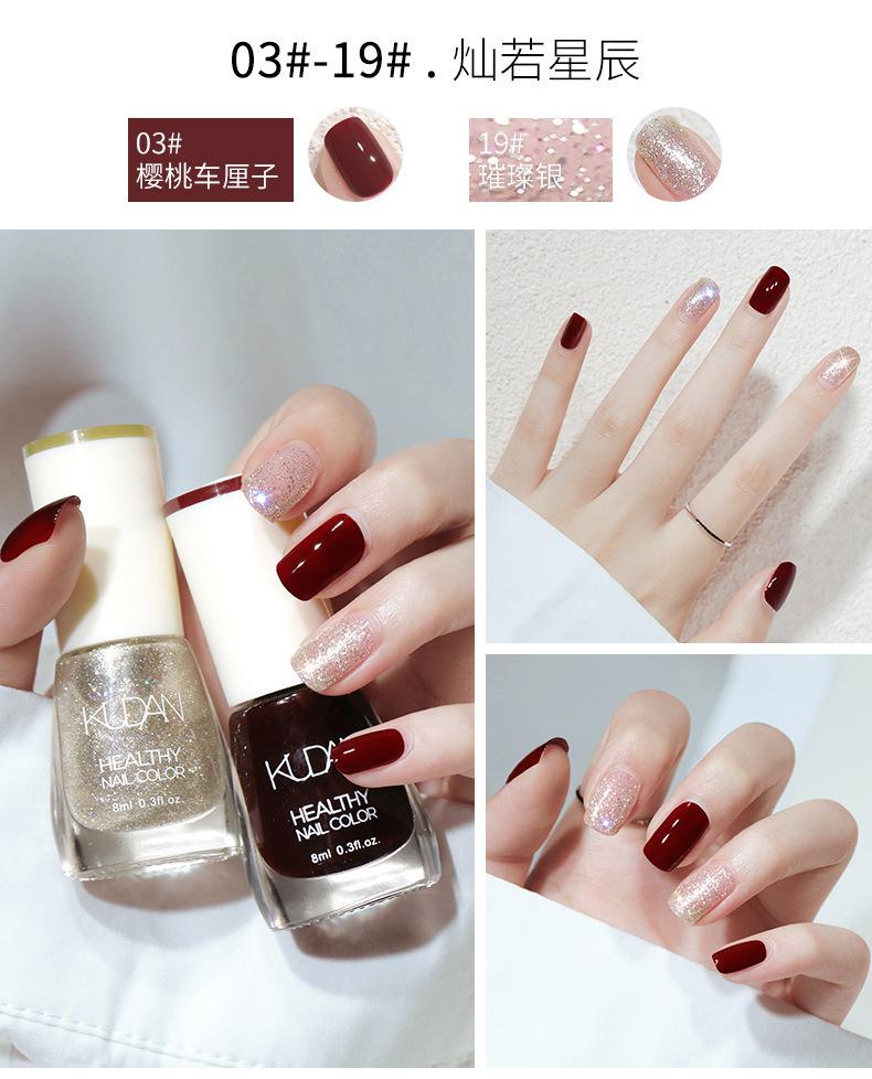 Product Introduction of Sơn Móng Tay Không Nướng, Nhanh Khô, Lâu Trôi, Không Lột, Không Thấm Nước, Màu Trắng, Không Rách 11