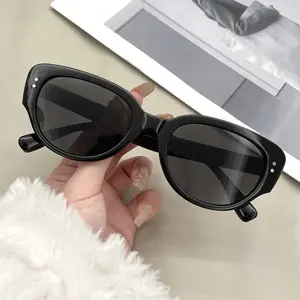 Kacamata Cat Eye Wanita Pria Anti UV Frame Bingkai Titik Dua New Fashion Trendy Eyewear Sunglasses Lensa Plastik