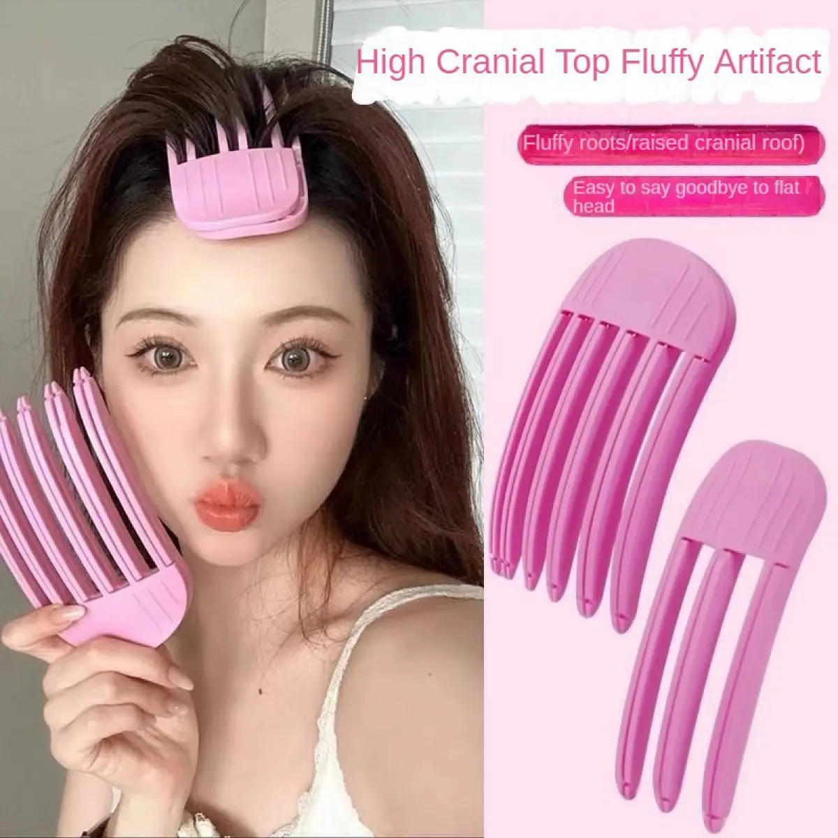 Gió nhựa Comb Mat Tóc Root Hair Clip Nữ Fluffy Bangs Fluffy Clip