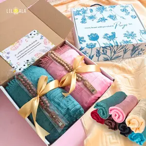 Sajadah Couple Embossed Polos Lembut Rumbai Tambang Kado Wedding Anniversary Hadiah Pernikahan