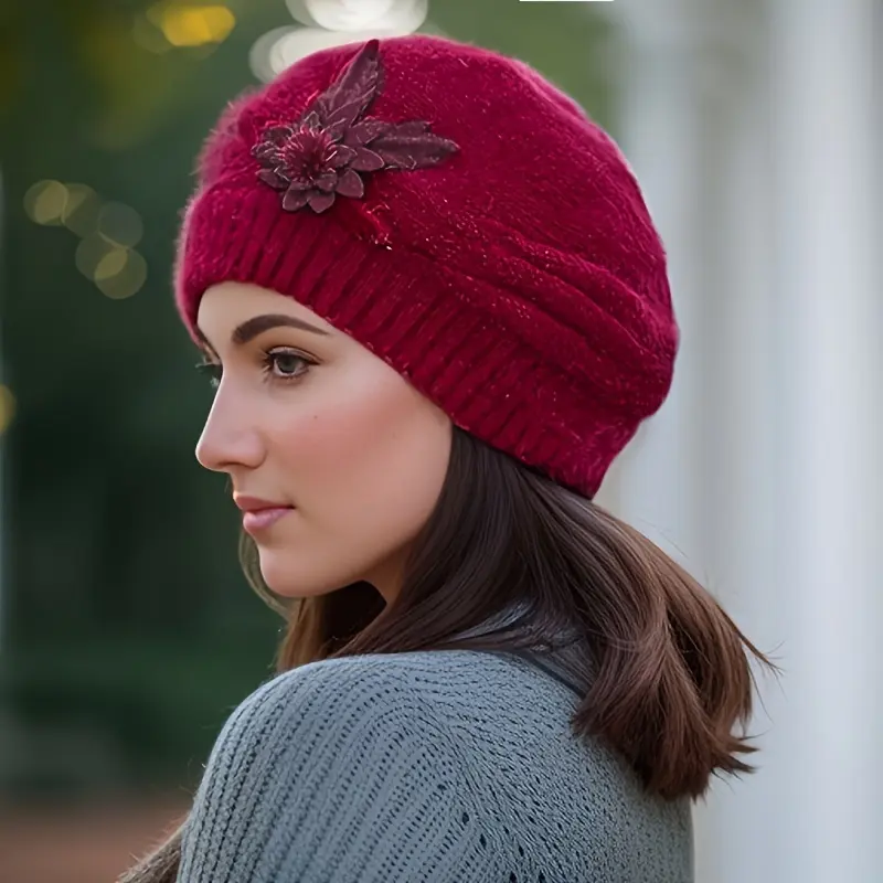 Winter Chic Slouchy Beanie Hat - Soft Acrylic Knit, Elastic, Packable, and Warm Perfect for Christmas, Autumn, Daily Use jewelry 6