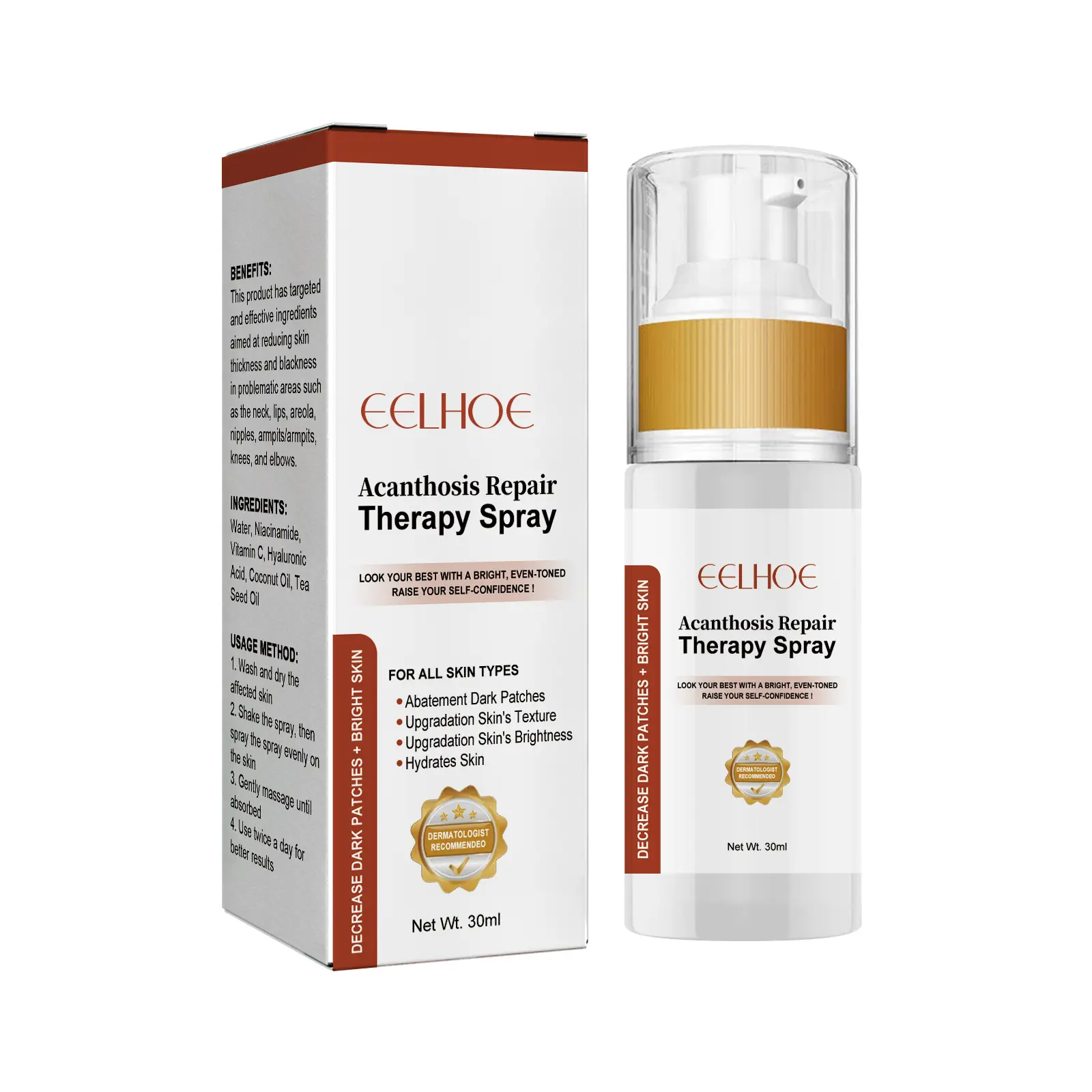 [Rise Immediately] Eelhoe Black Acanthosis Care Spray Cleaning Cutin Joint Black Whitening Spray Melanin Repair Armpit