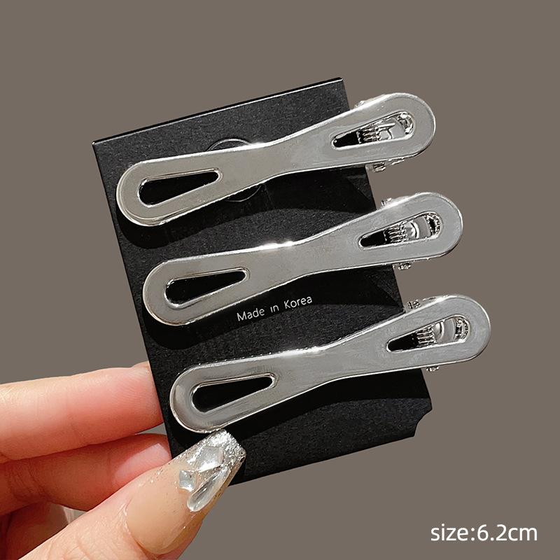 Kẹp Tóc Mái, Kim Loại Màu Bạc Kẹp Chữ Rỗng Và Gãy, Kẹp Bên XINGX Women Nữ 8