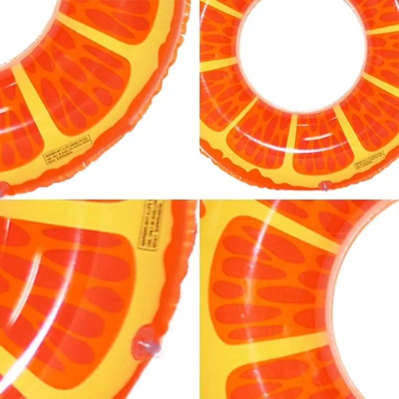 Fruit Pattern Swimming Ring, 3 Counts/set Inflatable Swimming Ring, Swimming Float for Adults, Water Sports Equipment for Home Outdoor Swimming Pool Beach 5