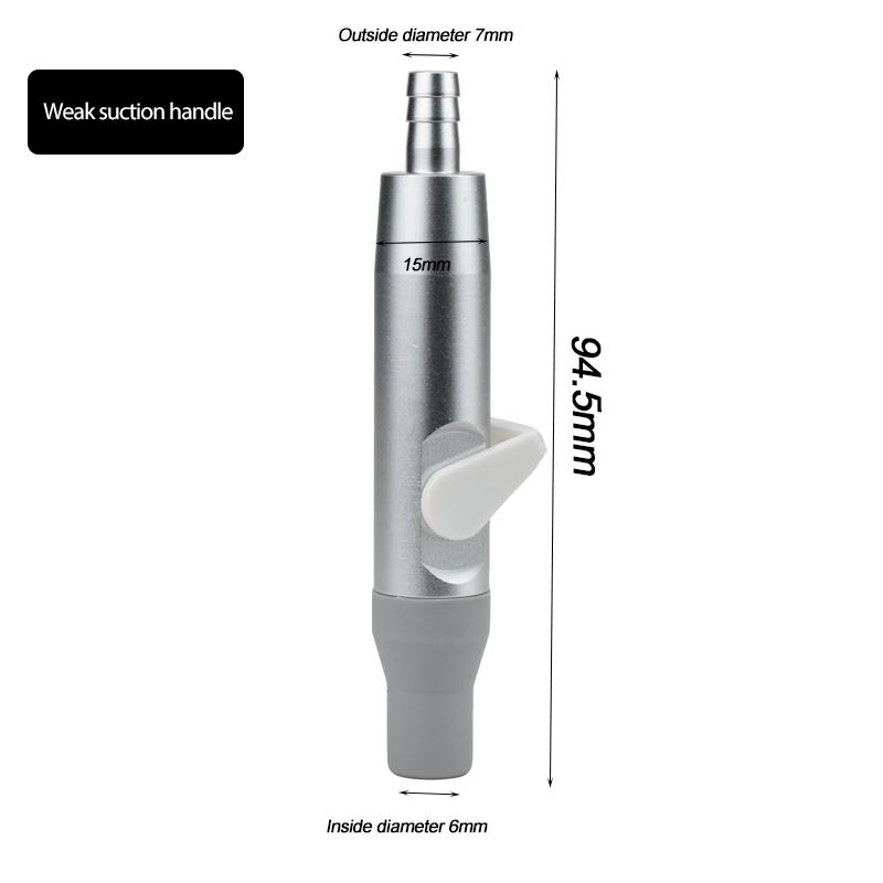 Product Introduction of Dental Weak Suction Handle Saliva Ejector Suction Valves Tip Adaptor with Gray Silicone Sleeve Dental Tool 7