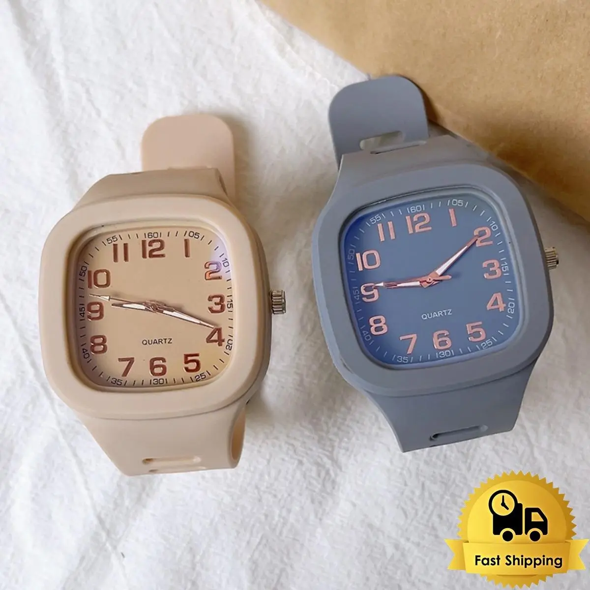Korean Fashion Women's Watch Waterproof Analog Watch Sports Silicone Watches