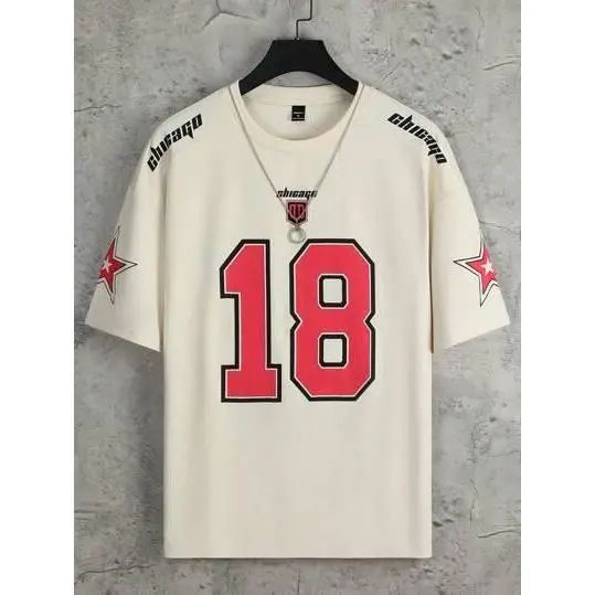 KAOS BIGSIZE Custom Nomor (M-6XL) HARAJUKU KOREAN STYLE UNISEX CATTON COMBED STYLE JEPANG LOGO CHICAGO 18 M L XL XXL XXXL 4XL 5XL 6XL KAOS SANTAI 6