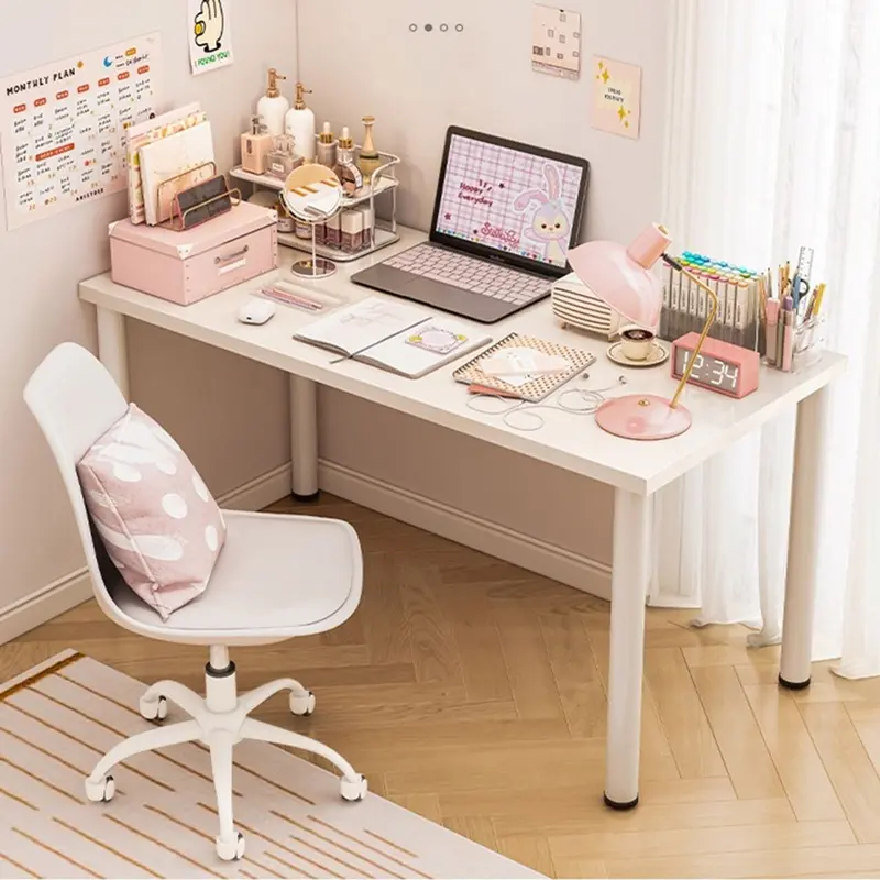 Bàn Làm Việc Đa Năng - Bàn Học Chân Tròn Gỗ MDF Cao Cấp Dày 1,5cm Decor Phòng 8