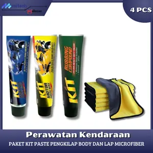 KIT Paket Paste Pengkilap Body & Lap Microfiber 30x30Cm / Perawatan Body Motor
