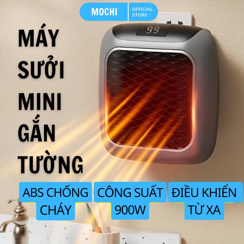 Máy sưởi ấm mini treo tường tự ngắt làm nóng nhanh chóng MOCHI STORE  công suất 800W, dùng cho phòng ngủ, phòng khách