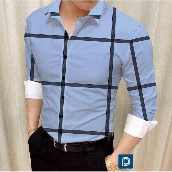 ÁO SƠ MI NAM KẺ Ô VUÔNG TAY DÀI IN BẰNG CÔNG NGHỆ 3D SẮC NÉT, KHÔNG PHAI, VẢI LỤA MỀM MỊN (PHÙ HỢP CÂN NẶNG TỪ 40-95KG) Menswear