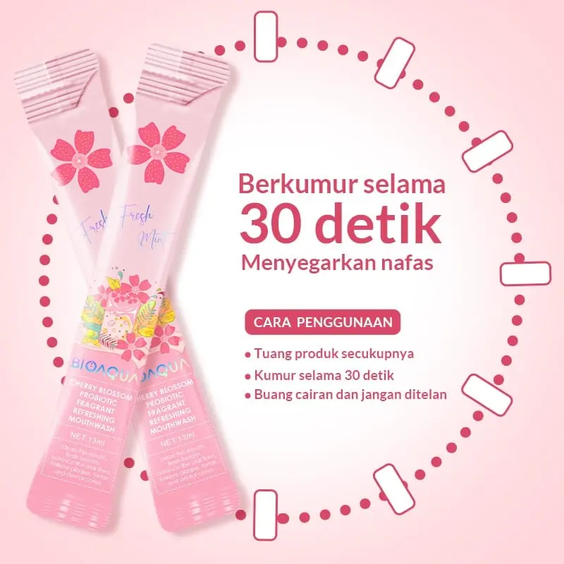 {BPOM} BIOAQUA Probiotic Fragrant Refreshing Mouthwash 13ml Obat Kumur Cairan Gusi 1