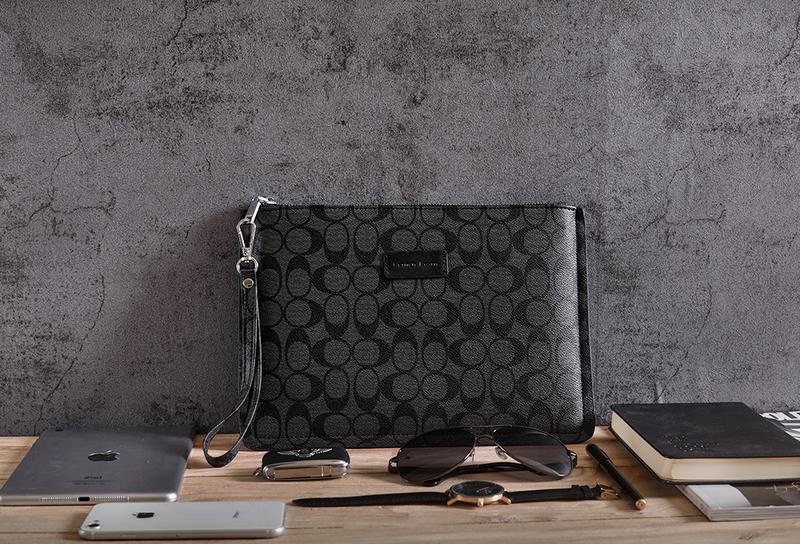 Product Introduction of New Men's Personalized Clutch Chessboard Grid Contrast Color and Versatile Trendy Clutch Large Capacity Mobile Phone Bag Wholesale 14