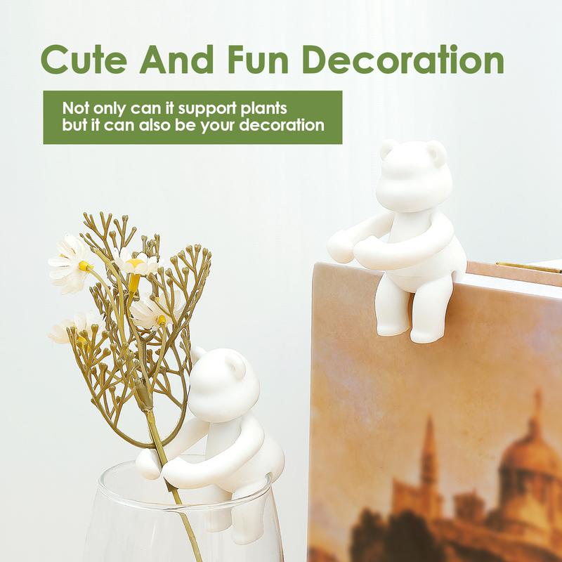 Product Introduction of 2 Pcs Little Bear Shape Flower Propagation Friends Decorative Leaf Buddy Flower Support for Stems Sprouts Shoots and Cuttings rf1P1 26