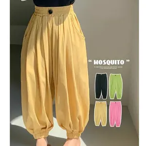 Celana panjang kasual berwarna permen untuk anak perempuan berusia 3-12 tahu Kids Fashion