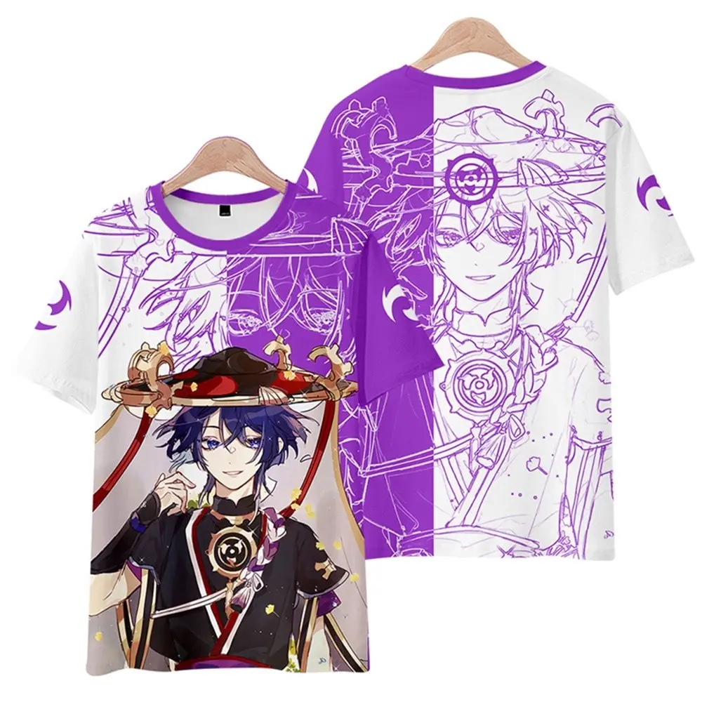2024 Hot Genshin Impact Wanderer Anime Games Graphic Tshirt