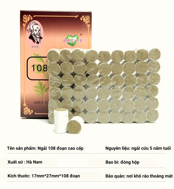 Một Hộp Ngải Cứu 108 Đoạn - Ngải 108 Đoạn Cao Cấp 5 năm 3
