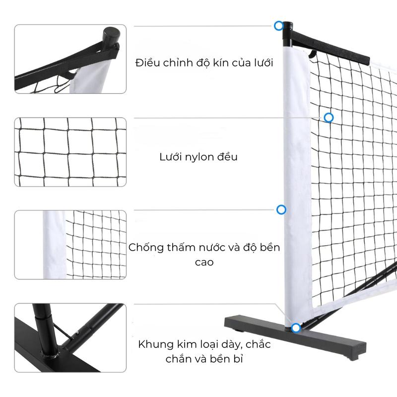 Product Introduction of Lưới đánh bóng pickleball, khung giá đỡ chơi thể thao trong nhà và ngoài trời cao cấp 6