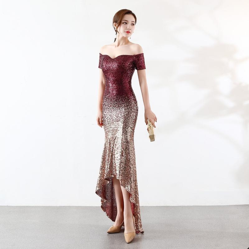 ML030 - Thanh An Dress trễ vai sang trọng thiết kế dáng mullet dễ mặc ôm phom tôn dáng.