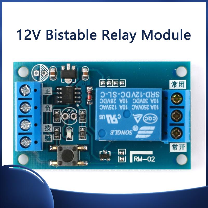 12V Bistable Relay Module with Single Button For Car Start/Stop ...