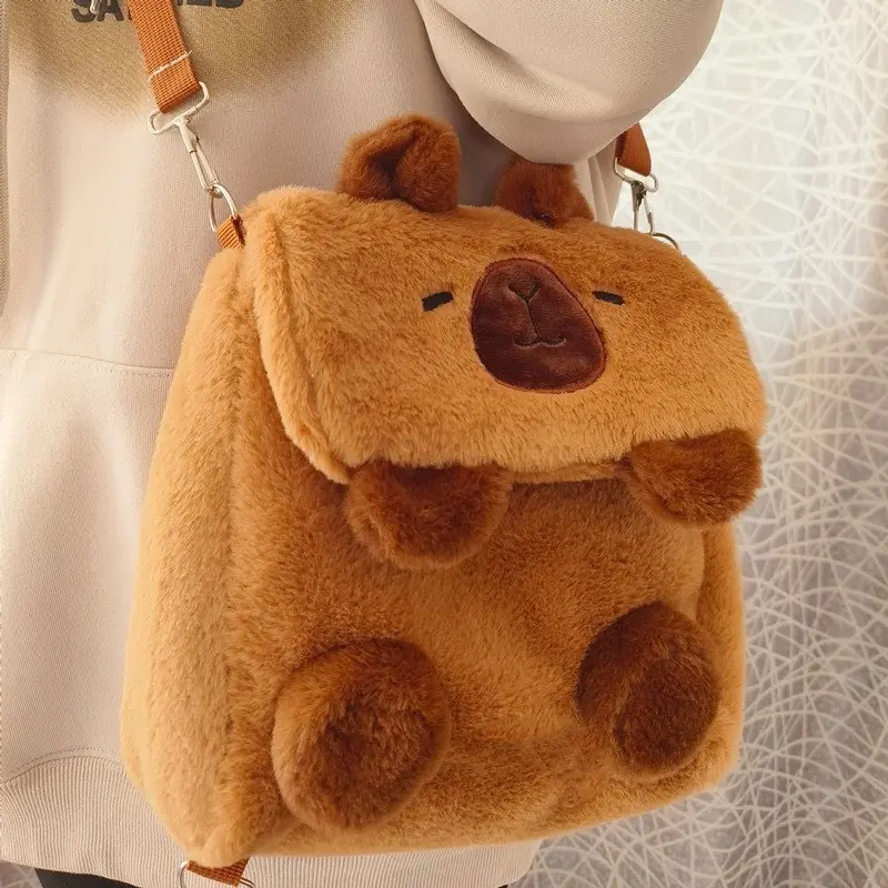 Tiệm gấu bông xinh xinh, Bộ chăn gối văn phòng, gấu bông kèm chăn, Mẫu Chuột Capybara nhiều hình dáng dễ thương 2 trong 1(gối, chăn), dùng đi học, đi làm siêu tiện lợi 8