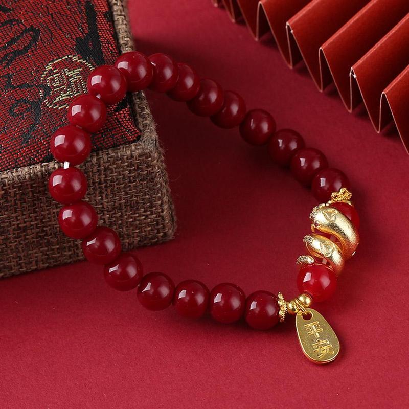 Vòng Tay Đính Cườm, Thiết Kế Hình Rắn Hoàng Đạo, Vòng Tay Yuanfu, Dễ Phối Đồ Trung Quốc, Dành Cho Nữ, Thời Trang, Quà Sinh Nhật 3