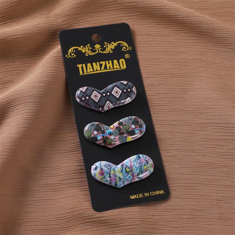 Product Introduction of 3pcs/Set Fashion Printed Bandana Needle Heart Oval Pin Scarf Fixed Buckle Anti Shedding Safety Pin Gift for Girlfriend Love Bow Safety Hijab Pins Accessories 34