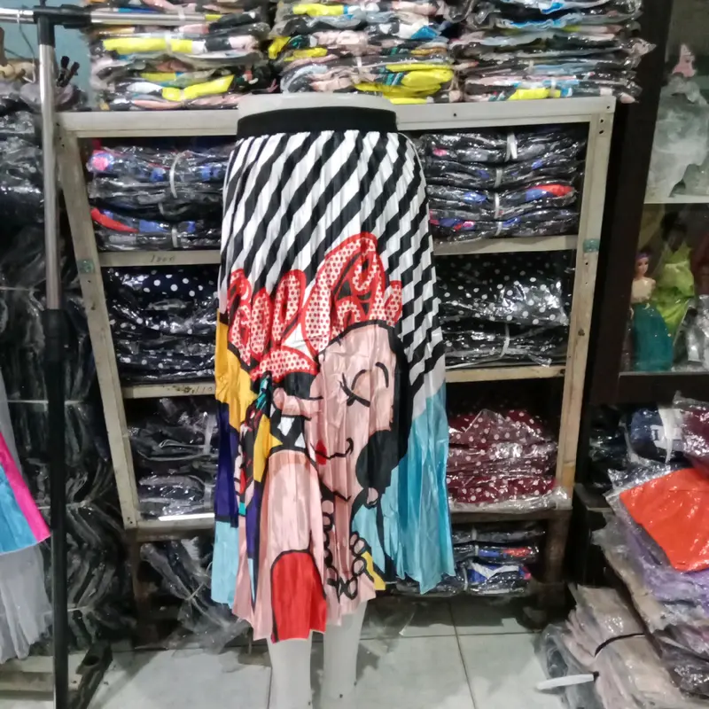 Rok plisket 7/8 motif Korean style premium 4