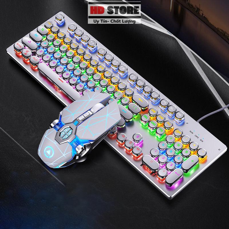 COMBO Bàn Phím Cơ Chuột Máy Tính Gaming ZK4 Và G30s Full Led 10 Chế Độ Hiệu Ứng Ánh Sáng