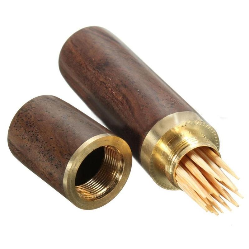 Xô Đựng Tăm, Chất Liệu Gỗ Mun, Hộp Mini, Cầm Tay Đi Bộ Đường Dài, Quà Tặng Thủ Công, Thiết Kế Thủ Công Đựng Gia Vị Đựng Đồ Ăn