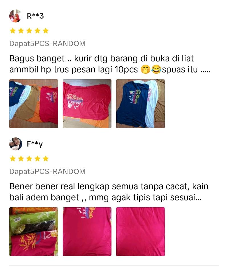 Product Introduction of Dapat 5 Daster Bali Midi Bambu - Midi Pelangi - Midi Twister Dan Pelangi Midi - Best Seller Dress Pendek Wanita Tidur kaos panjang nyaman  lembut bumil  santai  motif  rayon cewek katun busui kain tipis pantai 5
