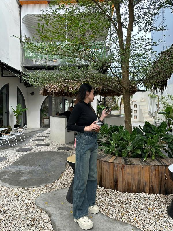 [MỚI] SUÔNG CHẮP THÂN THANH LỊCH SIÊU TÔN DÁNG CHO CÁC NÀNG [MỘNG DIỄM SHOP] quần  jean bò Nữ Women 2