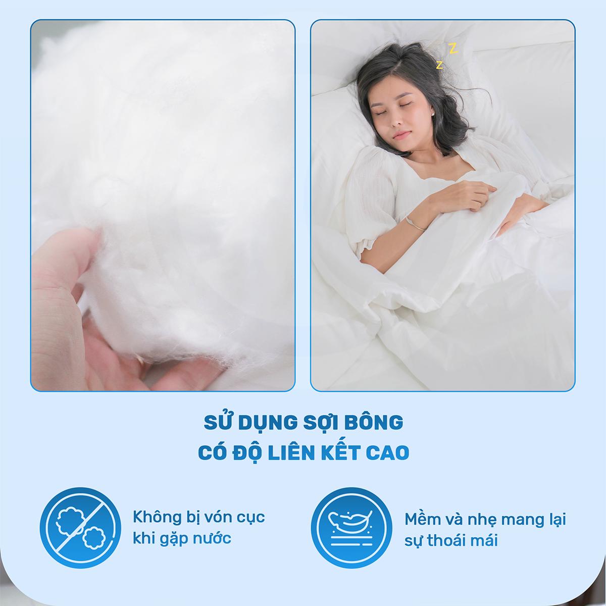 Bọc vỏ chăn dễ dàng giặt sạch tiện lợi