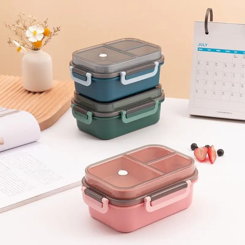 Set Kotak Makan dan Tas Bekal Sekolah Kerja - Lunch Box Set Tas Bekal Botol Minum Bekal Makan Siang Anti Tumpah Anak Sekolah Laki-laki Perempuan Kitchenware 7