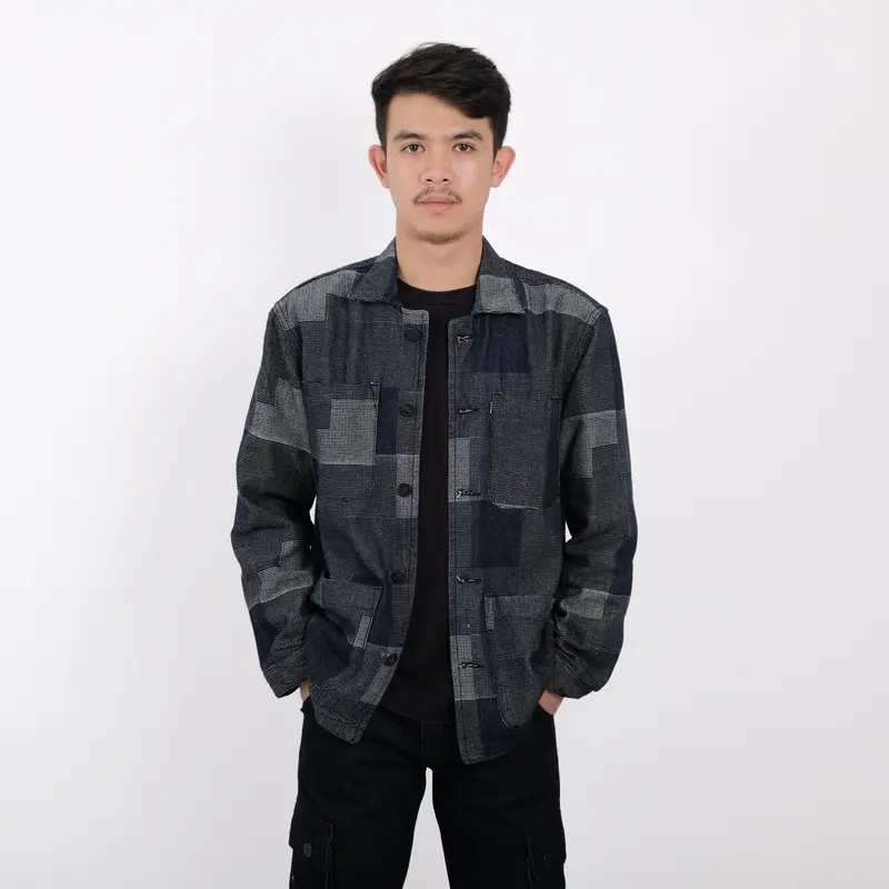 Rockmaker Denim Jacket Mondrian Jaket Pria 0
