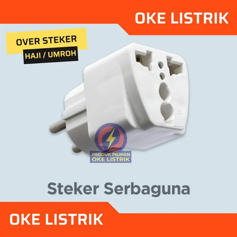 OKE LISTRIK | OVER STEKER UNIVERSAL CONVERTER SERBAGUNA COLOKAN LISTRIK HAJI UMROH KAKI 3 KE KAKI 2 MACBOOK PRO ARAB SAUDI SINGAPURA MALAYSIA AMERIKA INGGRIS JEPANG TAIWAN KE INDONESIA 2