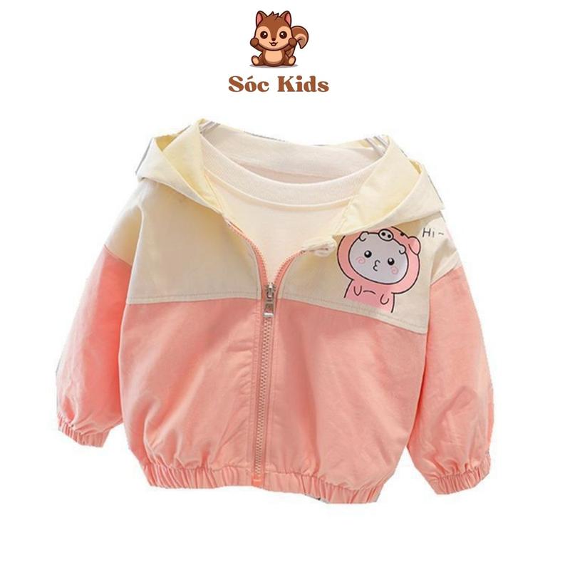 Áo khoác gió Cừu Khủng Long phối màu bé trai bé gái 2 lớp lót nỉ mỏng,chất vải siêu đẹp có mũ trùm đầu dài tay cản gió giữ ấm cơ thể cho bé yêu SIÊU HOT Jacket áo khoác & áo choàng