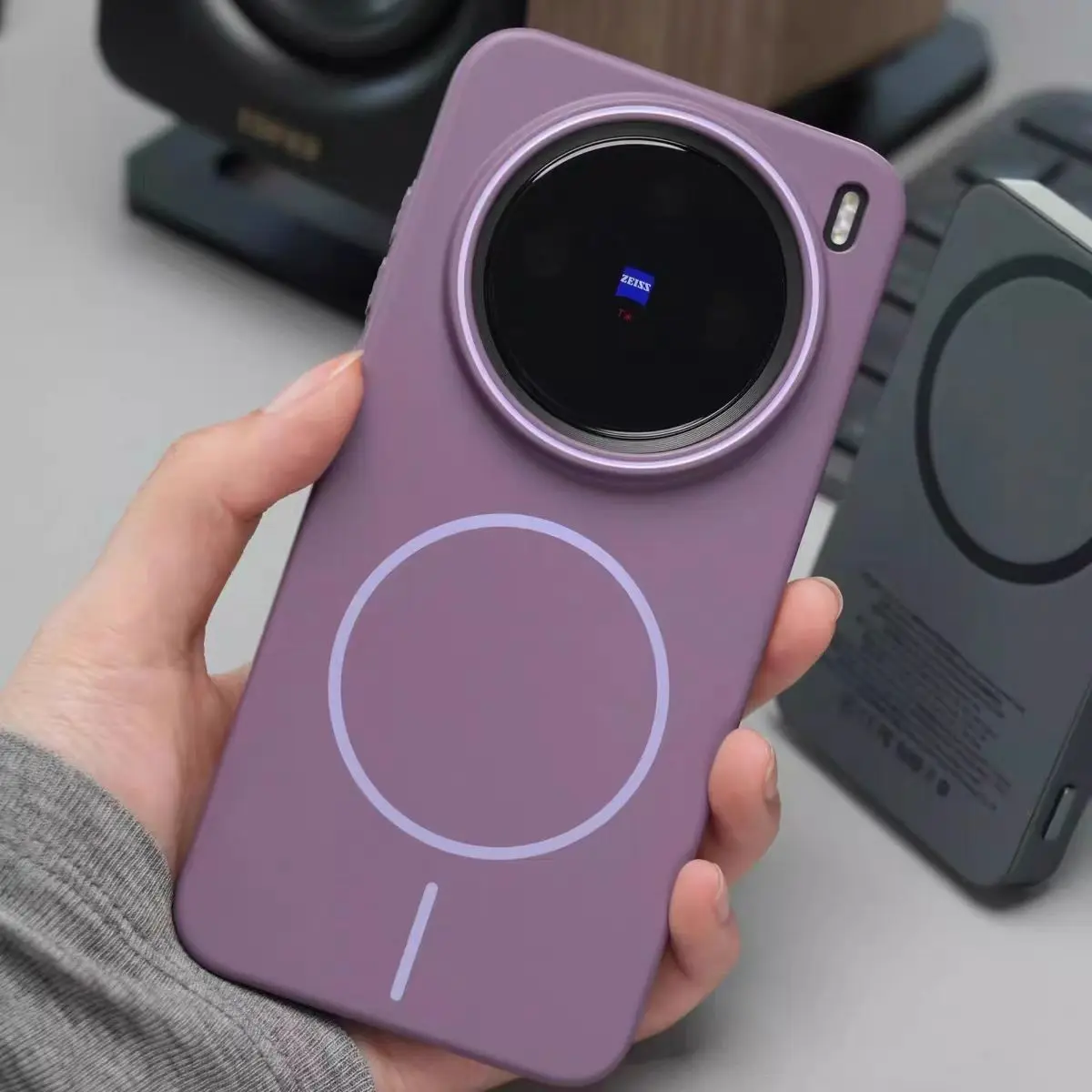 [48 Hours Shipping] Fine Magnetic Ring Compatible with VIVO X200 Pro Phone Case X200 Skin Feel X200 Pro Mini Simple S20 Shockproof