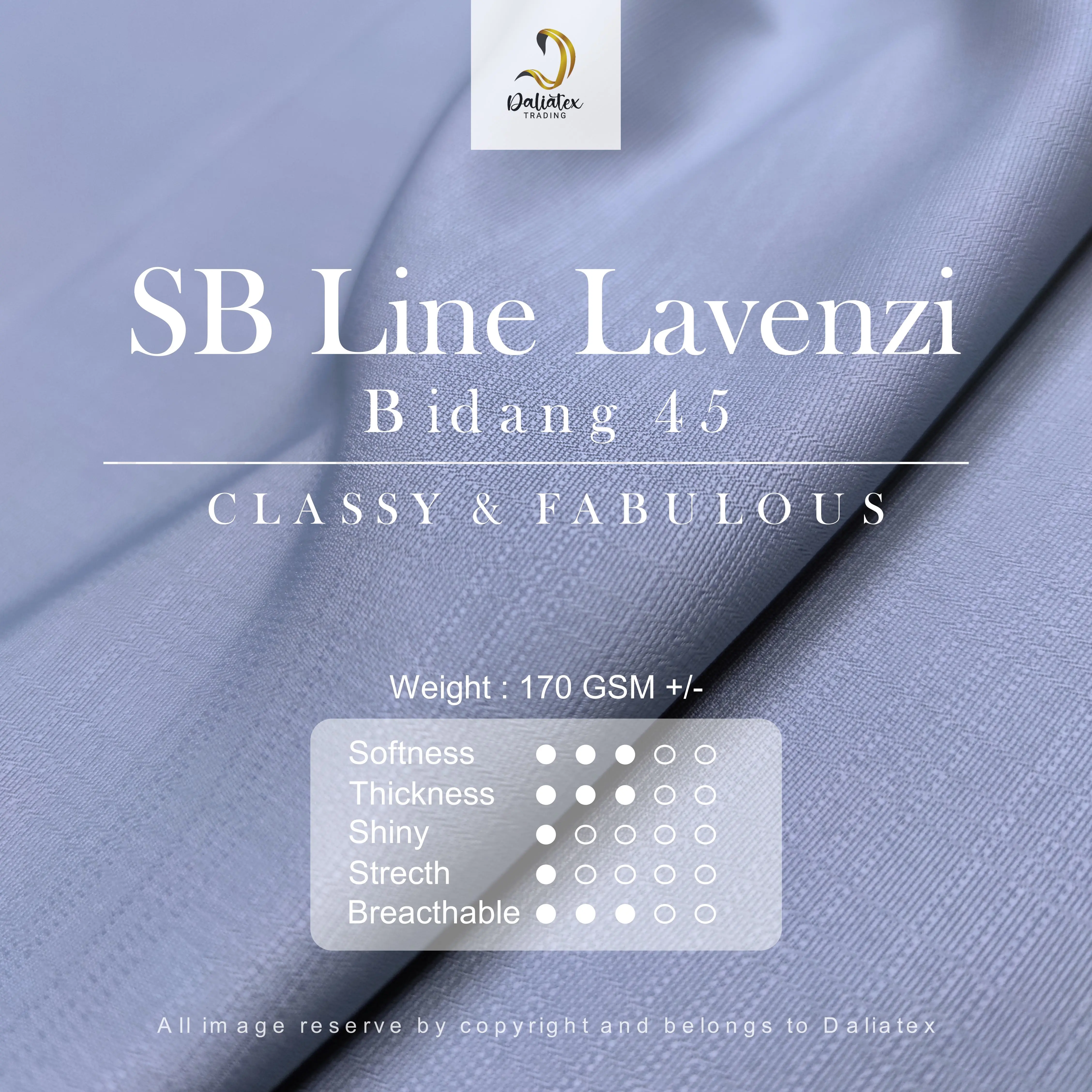0.5m Kain SB Line Sakura Cotton Lavenzi Silk De Japan Kain Pasang Exclusive Bidang 45