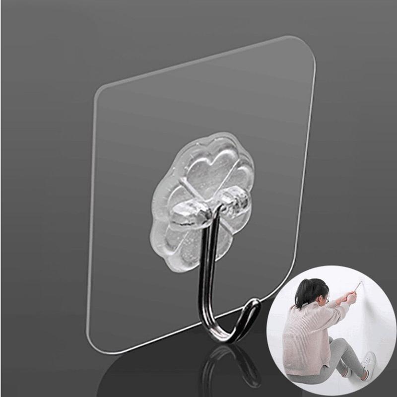 Combo 50 Móc Dán Tường Inox Mẫu Mới Dính Siêu Chắc Chịu Lực Tốt, Móc Treo Vật…