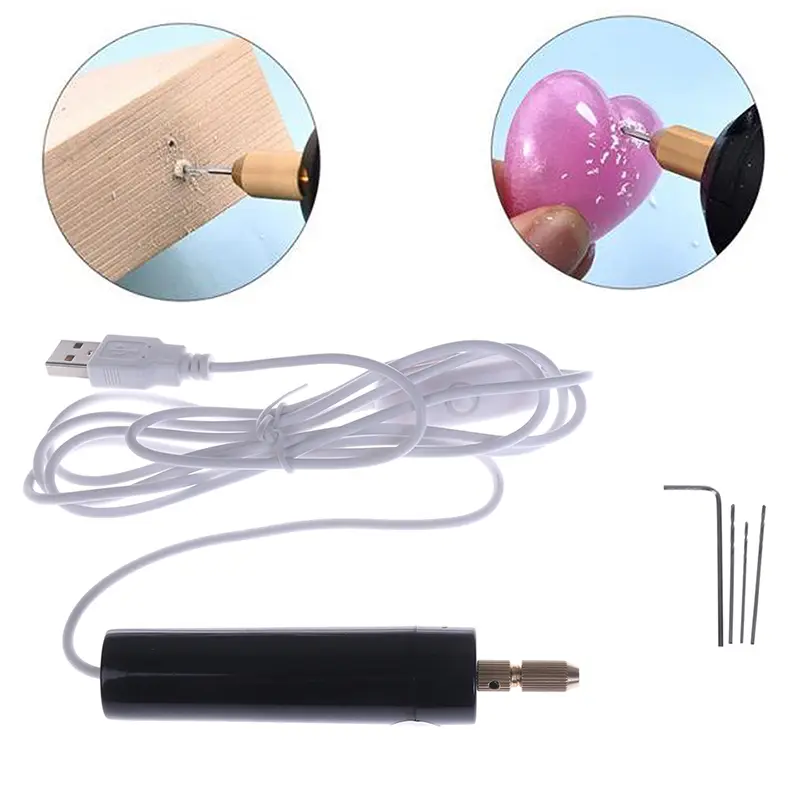 Gerudi pegang tangan elektrik mini untuk membuat barang kemas, alat kraf kayu, resin epoksi, DIY
